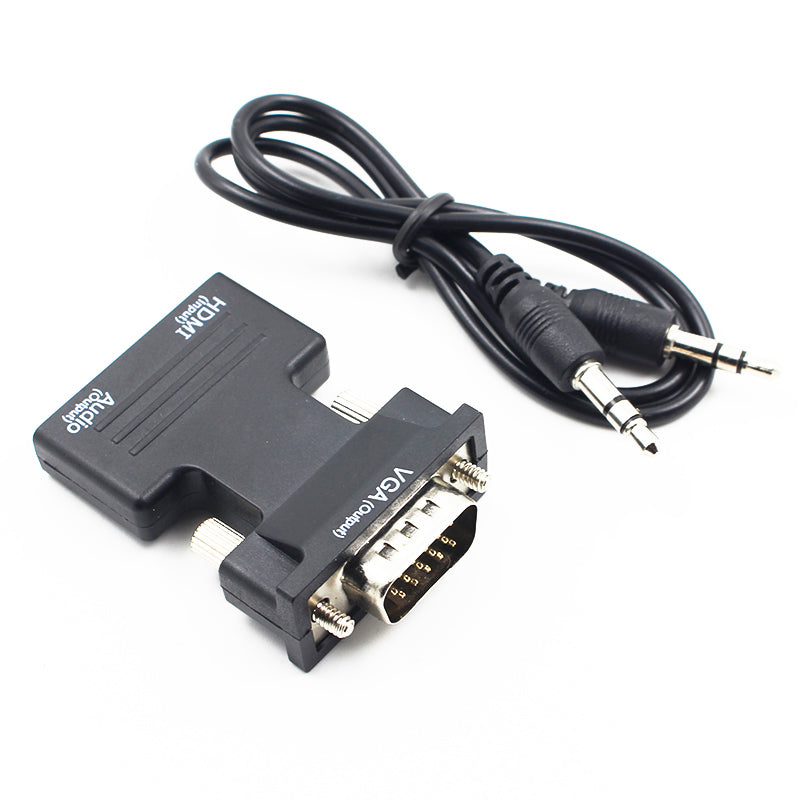 HDMI Female to VGA Male Converter with Audio Adapter Support 1080P Signal Output for Multimedia
