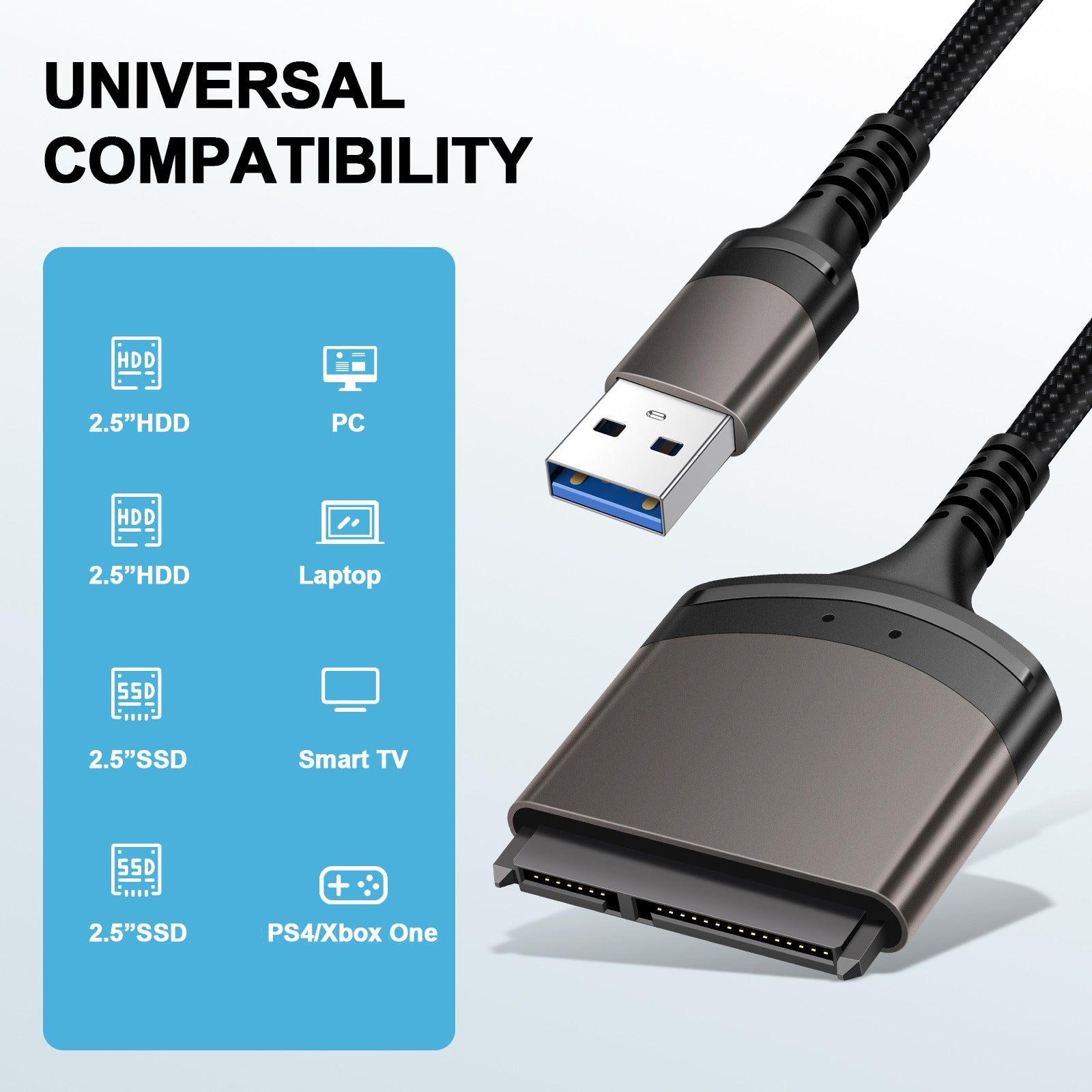 TYPE-C to SATA easy drive cable serial hard drive 2.5-inch portable hard drive adapter cable USB aluminum alloy shell eprolo