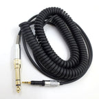 Suitable for Senhai HD6DJ HD8 HD7 HD598 head mounted headphone cable 6.35mm plug spring headphone cable eprolo