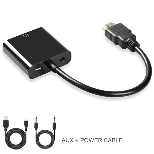 High Quality HDMI to VGA Adapter Male To Famale Converter Adapter 1080P Digital to Analog Video Audio For PC Laptop