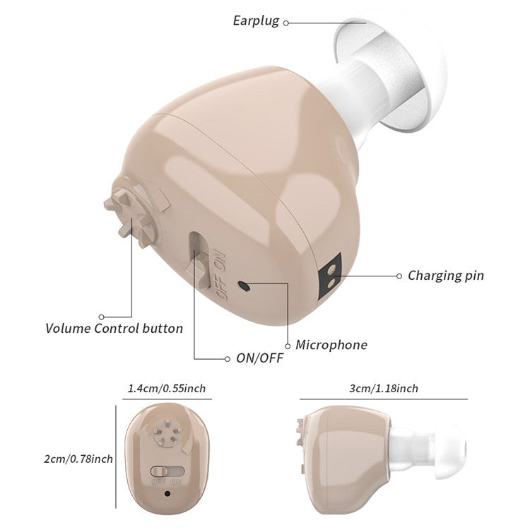 1pcs Sound Amplifier G-12 Hearing Aid Headphone Charging In-Ear USB Cradle Charging Hearing Aid