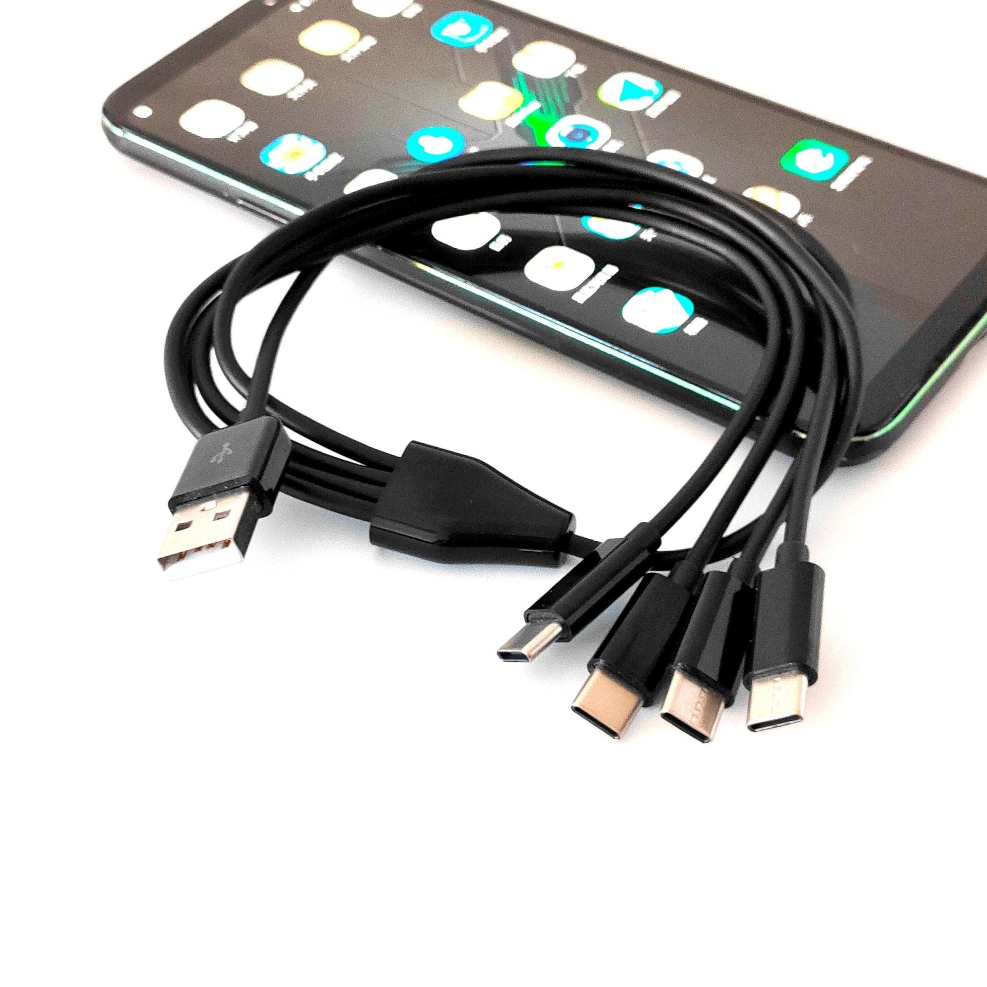 USB one to four TYPE C head multiple in one charging cable for charging 4 TYPE C phones, tablets, etc. 50CM eprolo