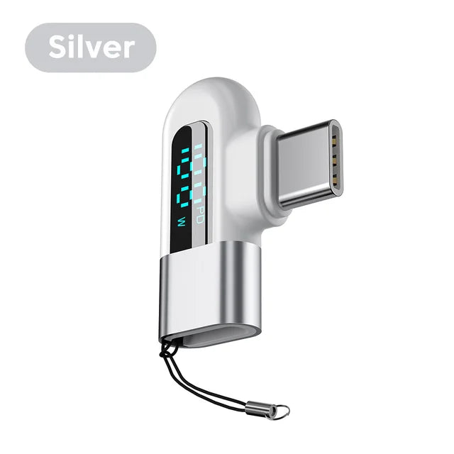 TG adapter 6A intelligent digital display supports 120W fast charging data cable, USB 2.0 port, Type-C adapter eprolo