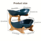 2-Tier Bamboo Fruit Stand for Kitchen, Space Saving Countertop Organizer with Ventilation to Keep Produce Fresh eprolo