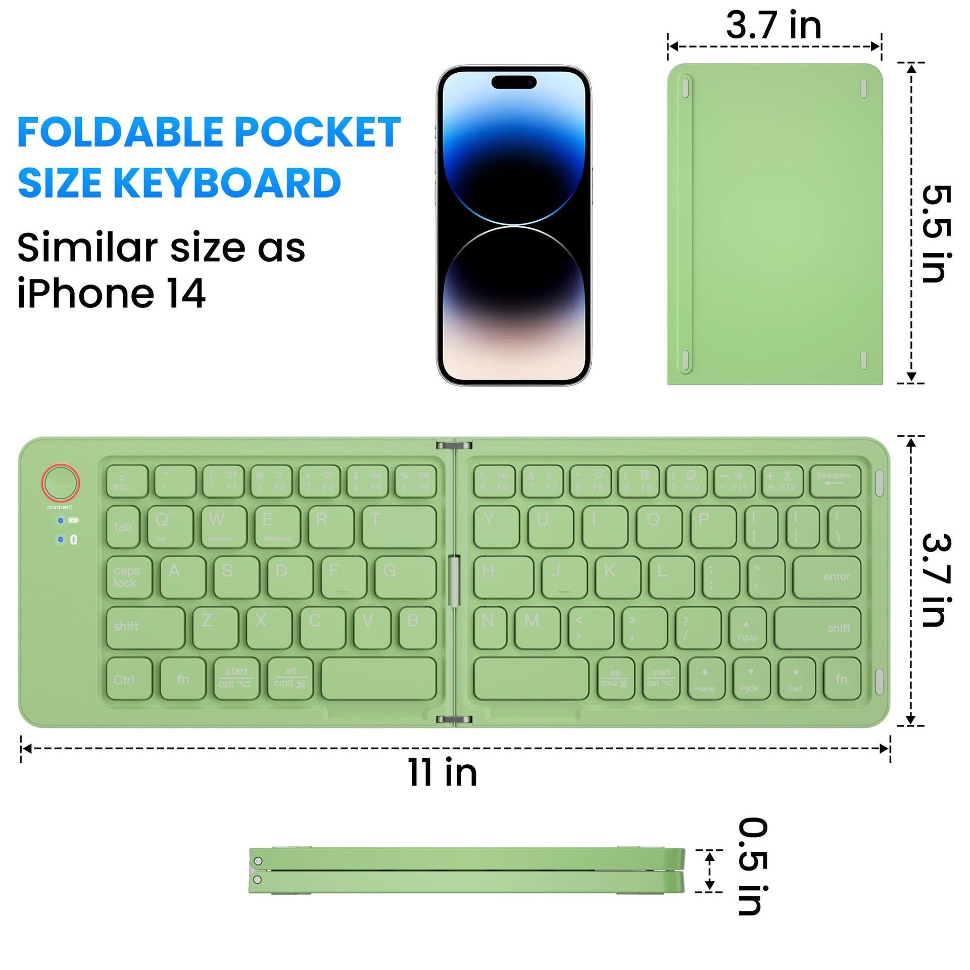 Ultra slim folding portable charging dual-mode Bluetooth keyboard with one click connection eprolo