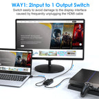 HDMI Switch Two In One Out Supports 4K Bidirectional Screen Divider HDMI Two In One Out Switch 1 Point 2 eprolo