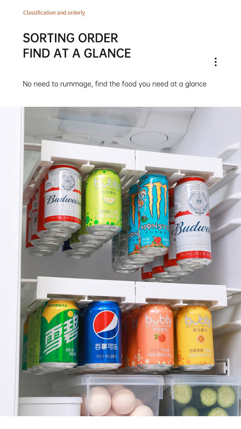 Refrigerator hanging shelf creative new space saving pop-top can storage beverage coke beer storage rack eprolo