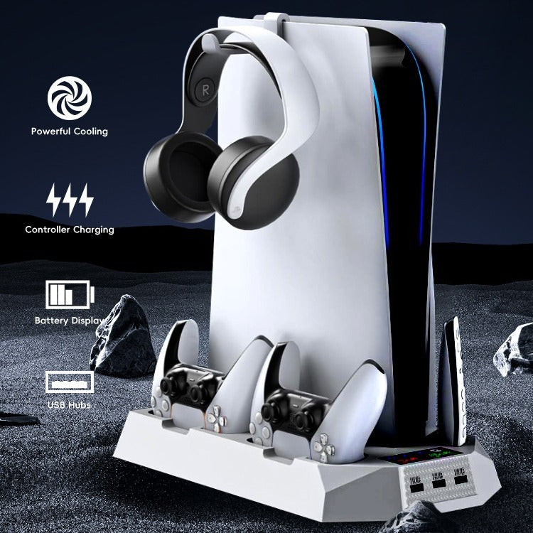 PS5 Slim/PS5 Cooling Stand Optical/Digital Universal Base Multi functional Charging Stand eprolo