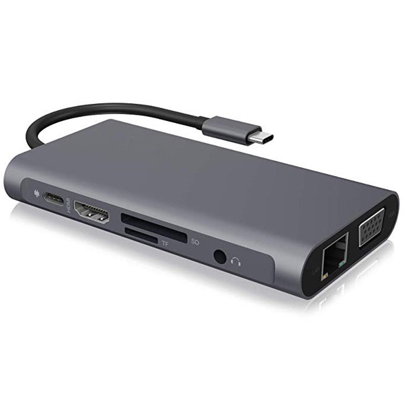 Type-C ten in one HUB docking station, multi in one MacBook laptop aluminum alloy hub eprolo
