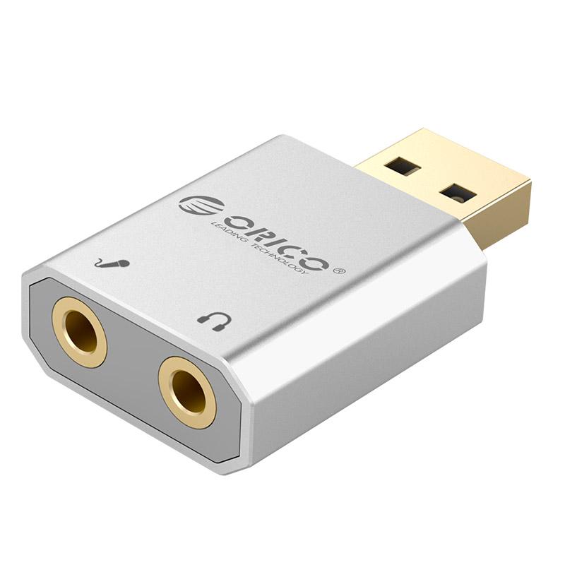 ORICO SK02 External USB Sound Card Stereo Mic Speaker Headset Audio Jack 3.5mm Mini Cable Adapter Free Drive For PC Laptop