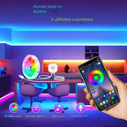 Colorful Bluetooth App Human Body Sensing Bedside Lamp with USB 5V 5050 Bedroom Induction eprolo