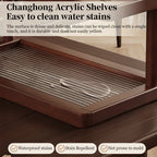 2-Tier Bamboo Spice & Cosmetic Organizer with Acrylic Base, Countertop Storage for Small Spaces eprolo