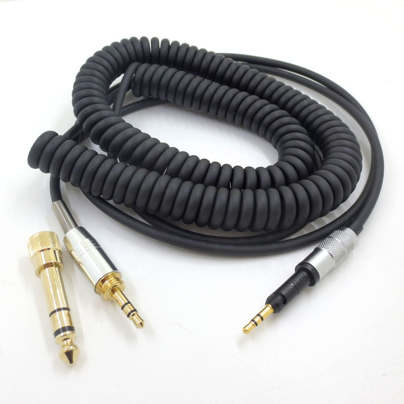 Suitable for Senhai HD6DJ HD8 HD7 HD598 head mounted headphone cable 6.35mm plug spring headphone cable eprolo