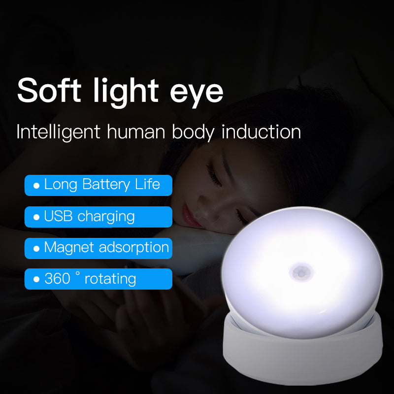 Human body induction light bedroom bedside wall light staircase light rechargeable night light ﻿ eprolo