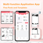 Phomemo Portable Mini Thermal Printer T02 Mini Pocket Label Printer DIY Self-adhesive Sticker Label Machine Various Label Paper