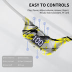 AKZ-G9 Graffiti Bone Conduction Wireless Bluetooth Earphones Insert Card Digital Display Hanging Ear Wireless Earphones eprolo