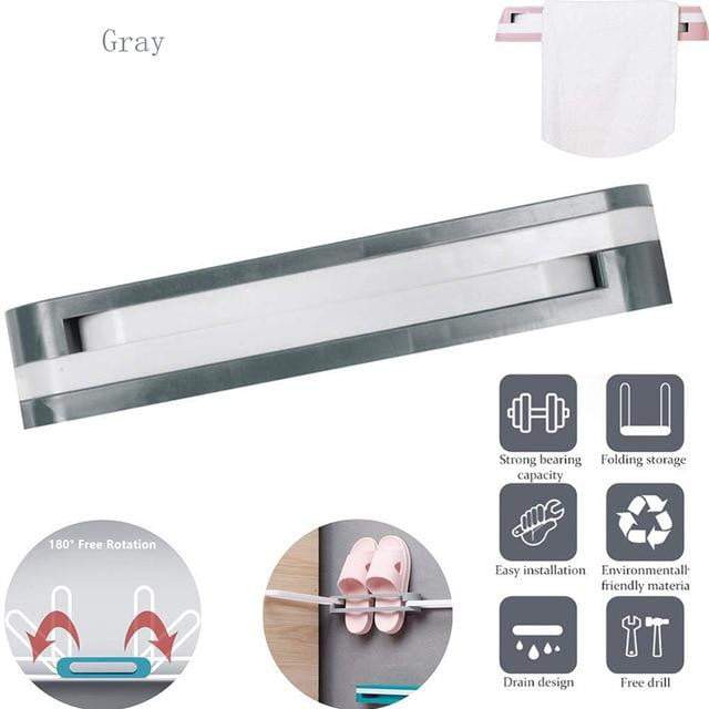 Bathroom Slippers Rack Wall Mounted Shoe Organizer Rack Folding Shoe Hanger Self Adhesive Storage Holder for Bedroom Shower Room eprolo