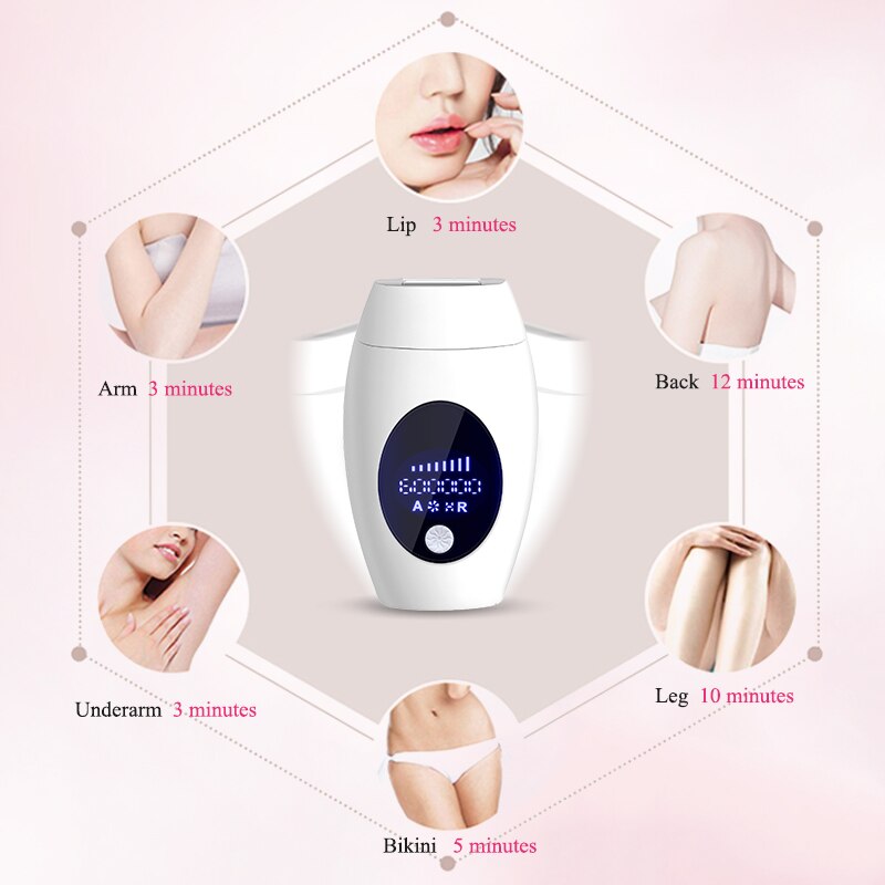 600000 Flashes IPL Laser Epilator  Permanent Hair Removal Device LED Whole Body Laser Hair Remover Machine eprolo