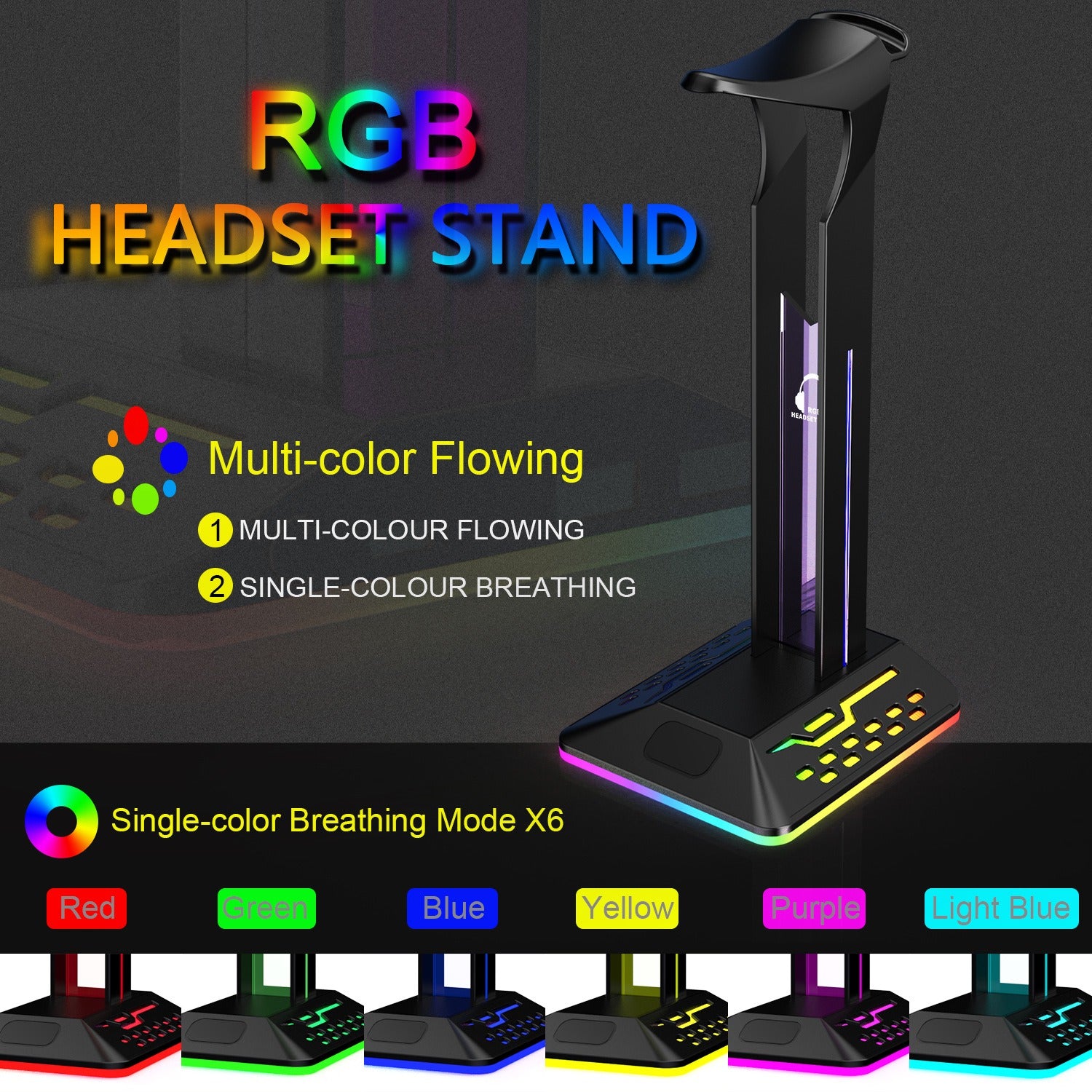 Earphone holder RGB, Amazon's best-selling color changing and glowing esports RGB headphone holder