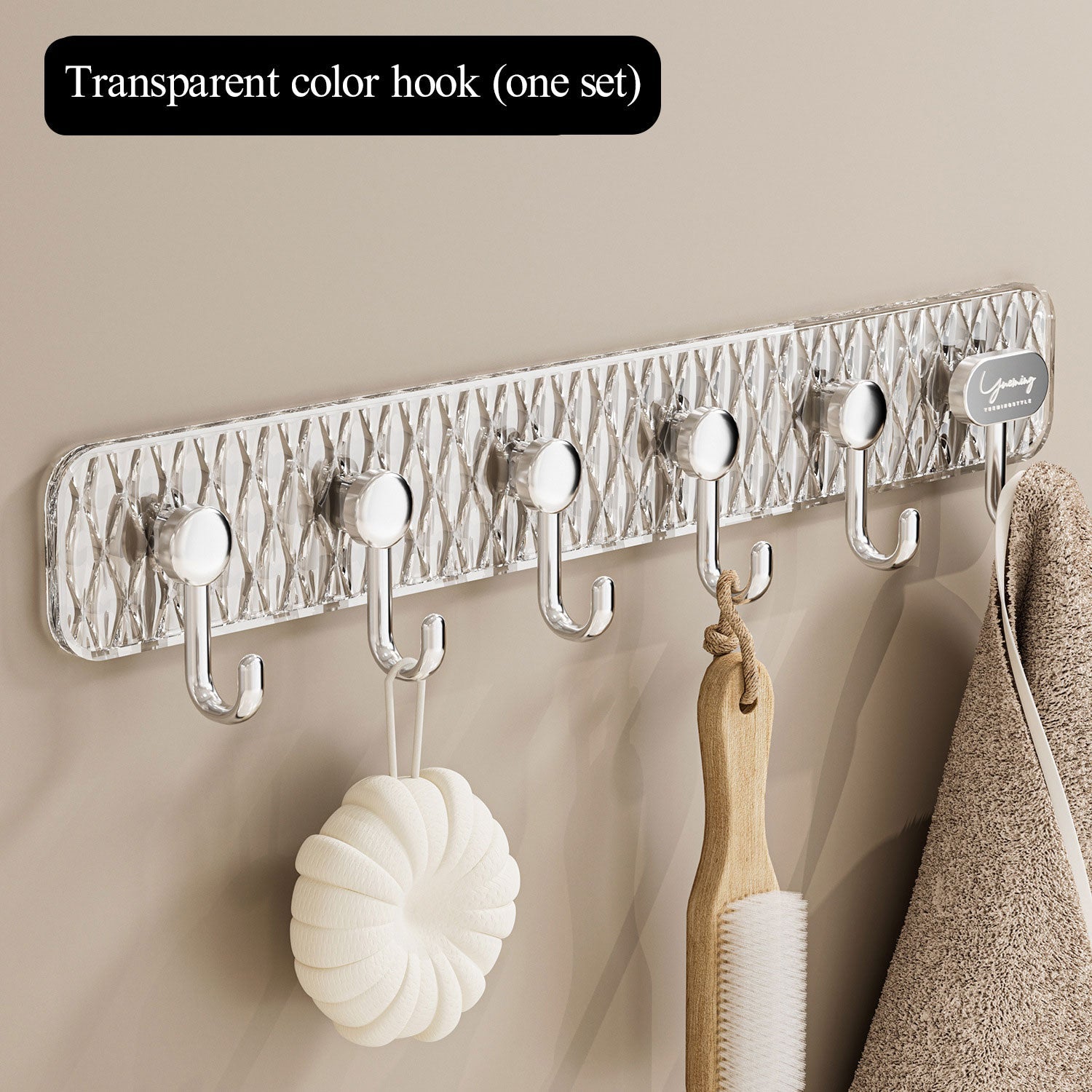 Coupled hook no marks on the hook behind the entrance door strong adhesive hook clothes towel rack dormitory bathroom hook eprolo