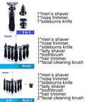 Kemei 7 in 1 Men's 3D Electric Shaver 3 in 1 Beard Trimmer Rechargeable Razor for Men Shaving eprolo