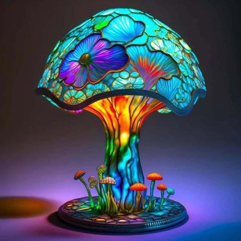Magic Illusion Mushroom Lamp Decoration Decoration Decoration Home USB Connection Light Bulb Design Mushroom Dark Decoration eprolo