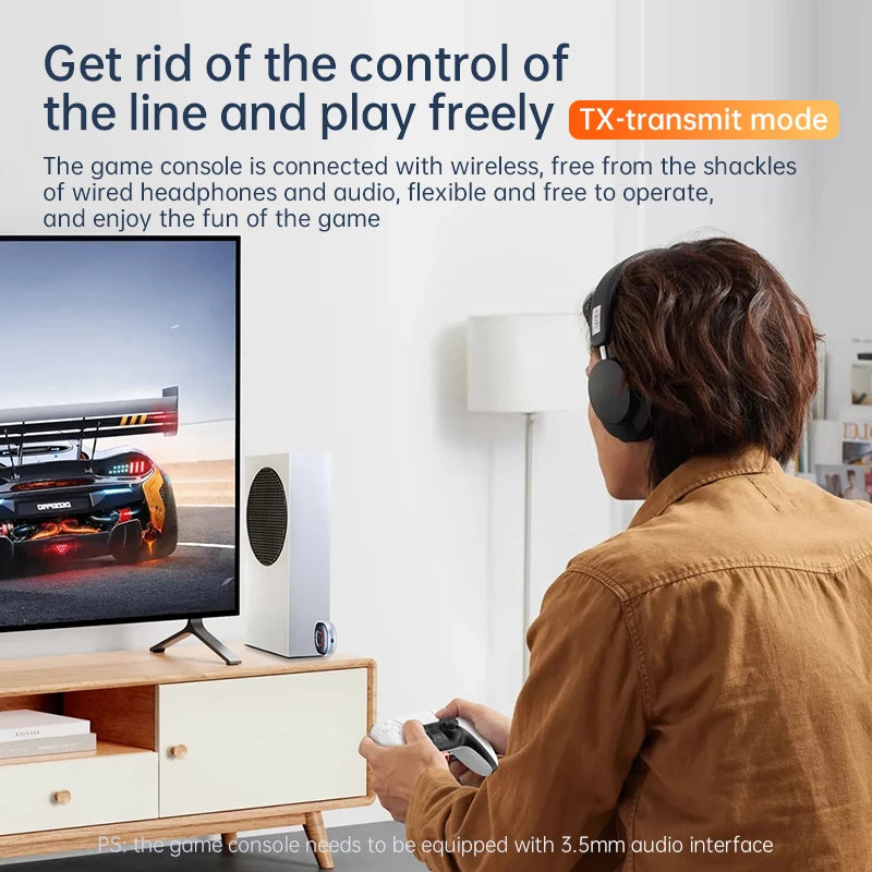 Bluetooth 5.3 receiver transmitter, car mounted AUX 2-in-1 audio box, TV, wireless headphones, audio eprolo