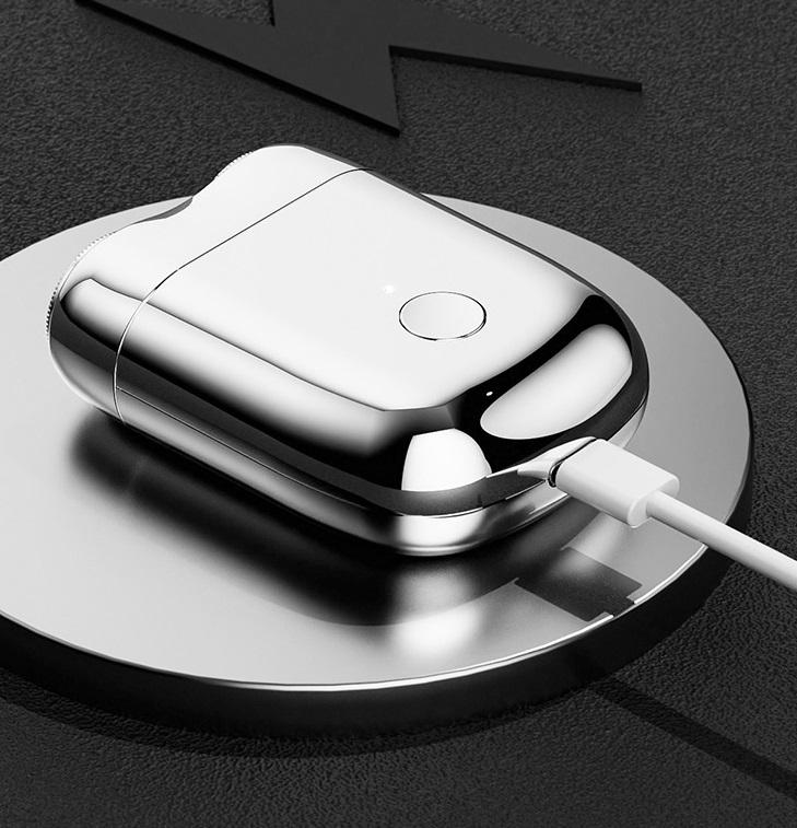 Mini electric shaver with magnetic suction dual blade heads 2-speed USB charging mini portable men's electric shaver eprolo