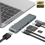 7-in-1 Dual Type-C to HDMI Dock USB 3.0 Hub Converter eprolo