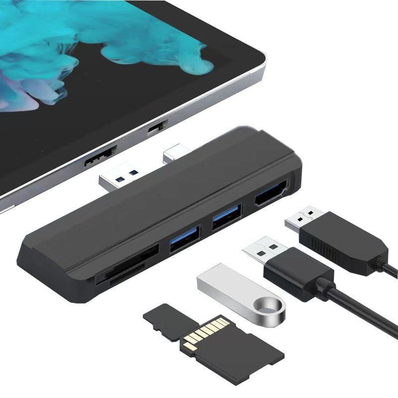 Suitable for Surface Pro 4/5/6 docking station USB to HDMI same screen card reader expansion hub eprolo