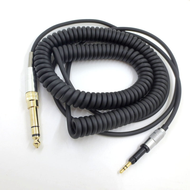 Suitable for Senhai HD6DJ HD8 HD7 HD598 head mounted headphone cable 6.35mm plug spring headphone cable eprolo