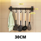 Kitchen Hanging Spoon Hanger Hook Punch-Free Wall-Mounted Wall Hook Rack Supplies Row Hook Sticky Hook Hook Rack eprolo