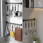 Kitchen Hanging Spoon Hanger Hook Punch-Free Wall-Mounted Wall Hook Rack Supplies Row Hook Sticky Hook Hook Rack eprolo