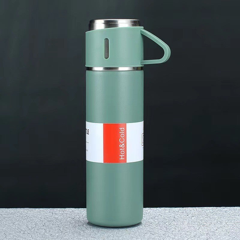 A cup of three-lid thermos cup portable fashion gift box set stainless steel cup eprolo