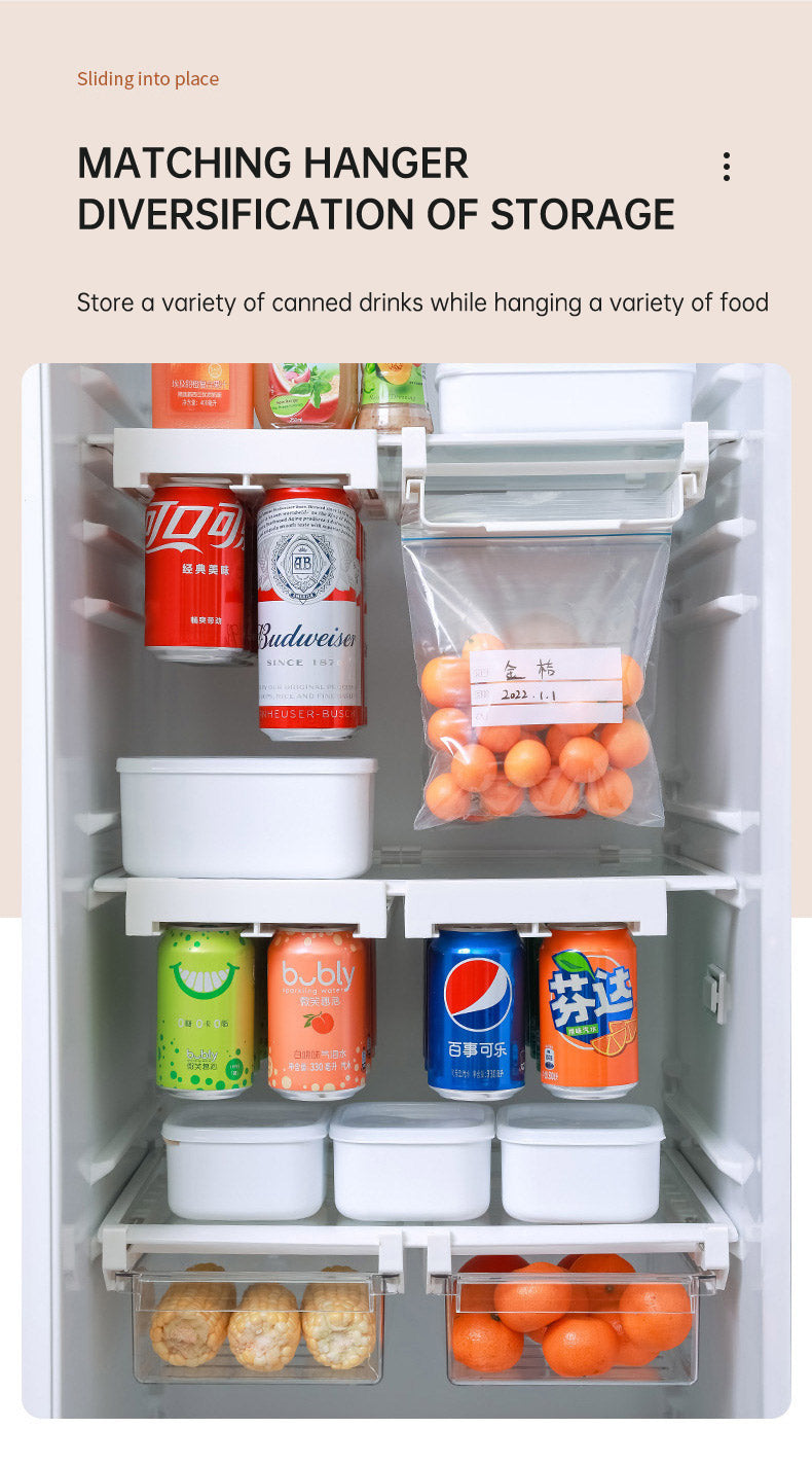Refrigerator hanging shelf creative new space saving pop-top can storage beverage coke beer storage rack eprolo