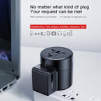 Baseus International Travel Adapter Whirl Universal Travel Wall Charger Plug Dual USB AC Power Adapter Converter