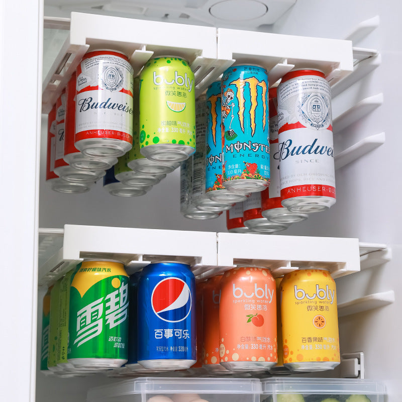 Refrigerator hanging shelf creative new space saving pop-top can storage beverage coke beer storage rack eprolo