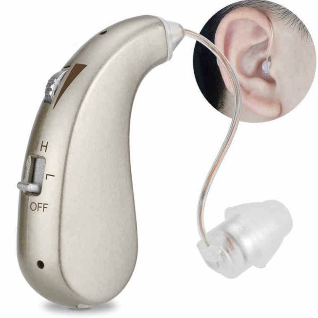 1Pair of Invisible Hearing Aids for Seniors with Sound Amplifier and Assistive Listening Earphones