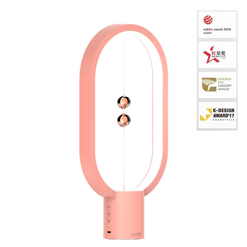 Hot Dropship USB Rechargeable Hengpro Balance LED Table Lamp Ellipse Magnetic Mid-air Switch Eye-Care Night Light Touch Control eprolo