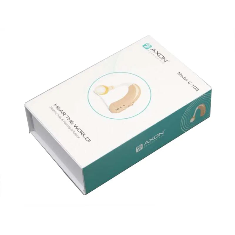 AXON C-109 Digital Rechargeable BTE Hearing Aid Analogue Hearing Aids Sound Voice Amplifier O-N-H Adjustment Ear Care Device