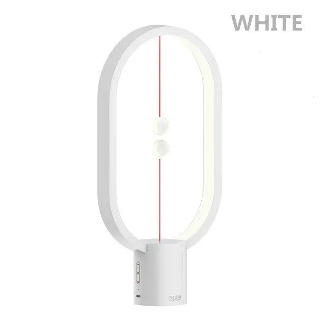 Hot Dropship USB Rechargeable Hengpro Balance LED Table Lamp Ellipse Magnetic Mid-air Switch Eye-Care Night Light Touch Control eprolo