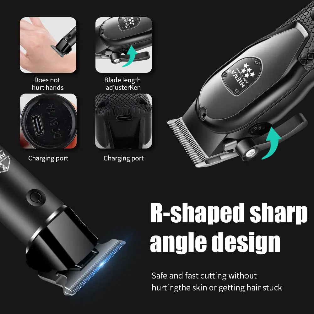 hiena Hair Clipper Kit for Men Electric Shaver Hair Trimmer Professional Cutting Machine Hair Trimmer with LCD Digital Display BladeNest