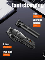 hiena Hair Clipper Kit for Men Electric Shaver Hair Trimmer Professional Cutting Machine Hair Trimmer with LCD Digital Display BladeNest