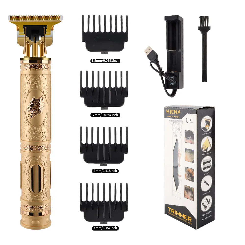 T9 Electric Hair Cutting Machine Hair Clipper Professional Men Shaver Rechargeable Barber Trimmer for Men Dragon Buddha BladeNest