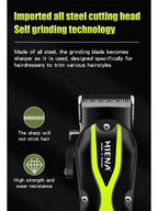 hiena Electric Hair Clipper UBS Rechargeable Cordless Beard Trimmer Men Powerful Electric Hair Clipper Trimming Tool BladeNest