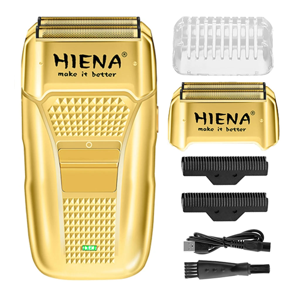 HIENA shaving machine men Electric shaver Hair clipper Rechargeable Metal Housing Pro Electric Shaver For Men Electric home BladeNest