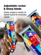 HIENA Graffiti hair clipper Hair cutting machine  Professional Hair Clipper Trimmer Set Hair Cutting Machine Cordless Barber BladeNest