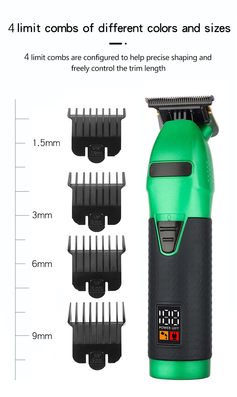 Hair Clipper Electric Hair Trimmer for Men Wireless Barber Trimmer Electric Shaver Professional Men's Hair Cutting Machine BladeNest