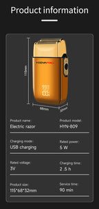 HIENA shaving machine men Electric shaver Hair clipper Rechargeable Metal Housing Pro Electric Shaver For Men Electric home BladeNest