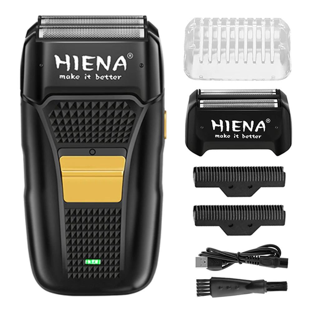HIENA shaving machine men Electric shaver Hair clipper Rechargeable Metal Housing Pro Electric Shaver For Men Electric home BladeNest
